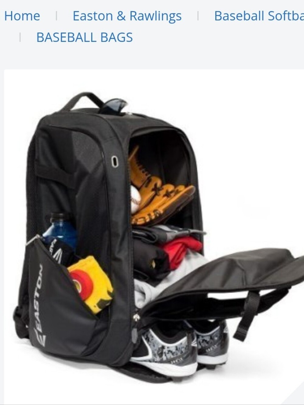 Easton WALK-OFF IV backpack. SOME FAIDING, SOME STAINING, BUT FUNCTIONAL.